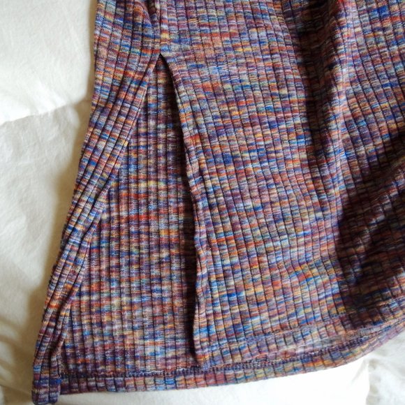 Anthro Akemi + Kim Zaka Bell Sleeve Top Purple Multicolor M - Picture 6 of 9